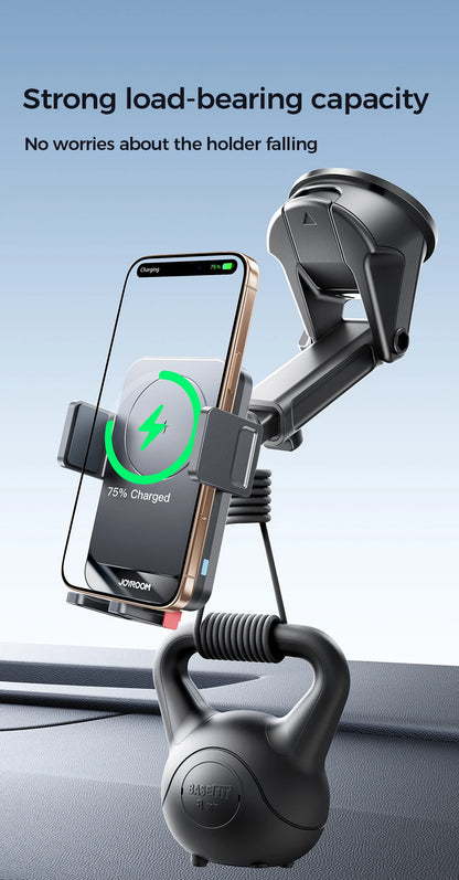 Joyroom Car Phone Holder 15W Wireless Charging Car Holder Charger 360° Rotation One-Hand Operation Car Phone Mount For  4.7-7''
