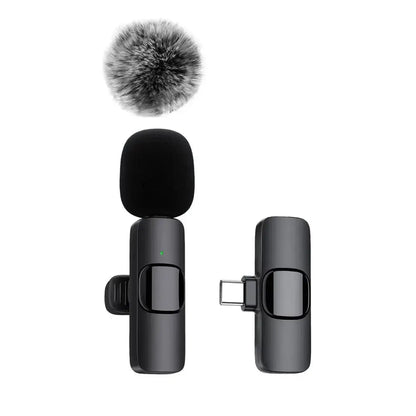 K60 NEW Wireless Lavalier Microphone Audio Video Recording Mini Mic For iPhone Android Laptop Gaming Mobile Phone Microphone