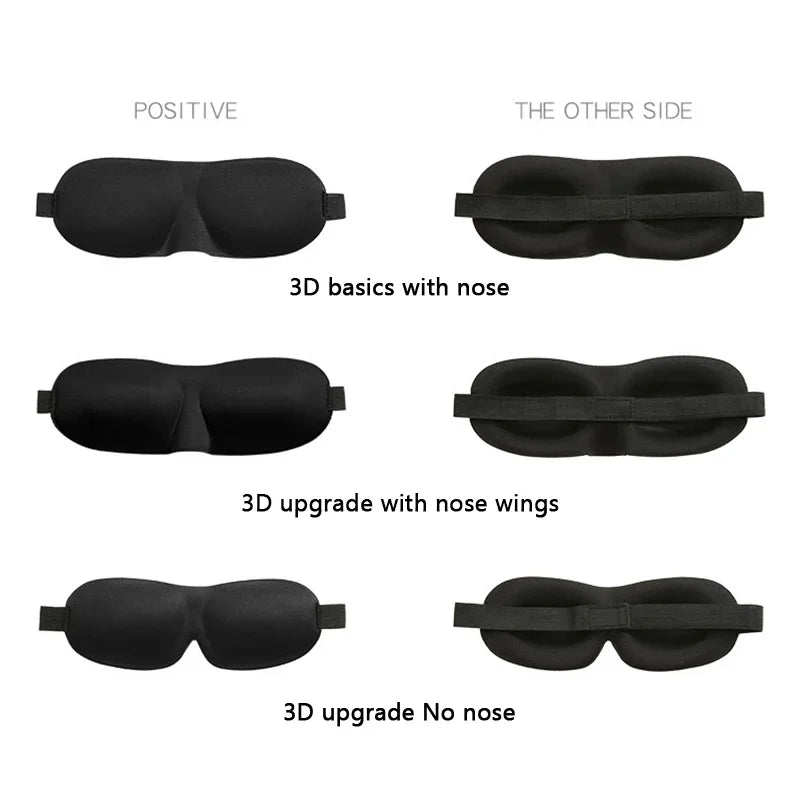 3D Contoured Sleep Mask 100% Light Blocking Eye Mask Ultra-Soft Skin-Friendly Material Breathable Eye Cover For Rest Travel Yoga