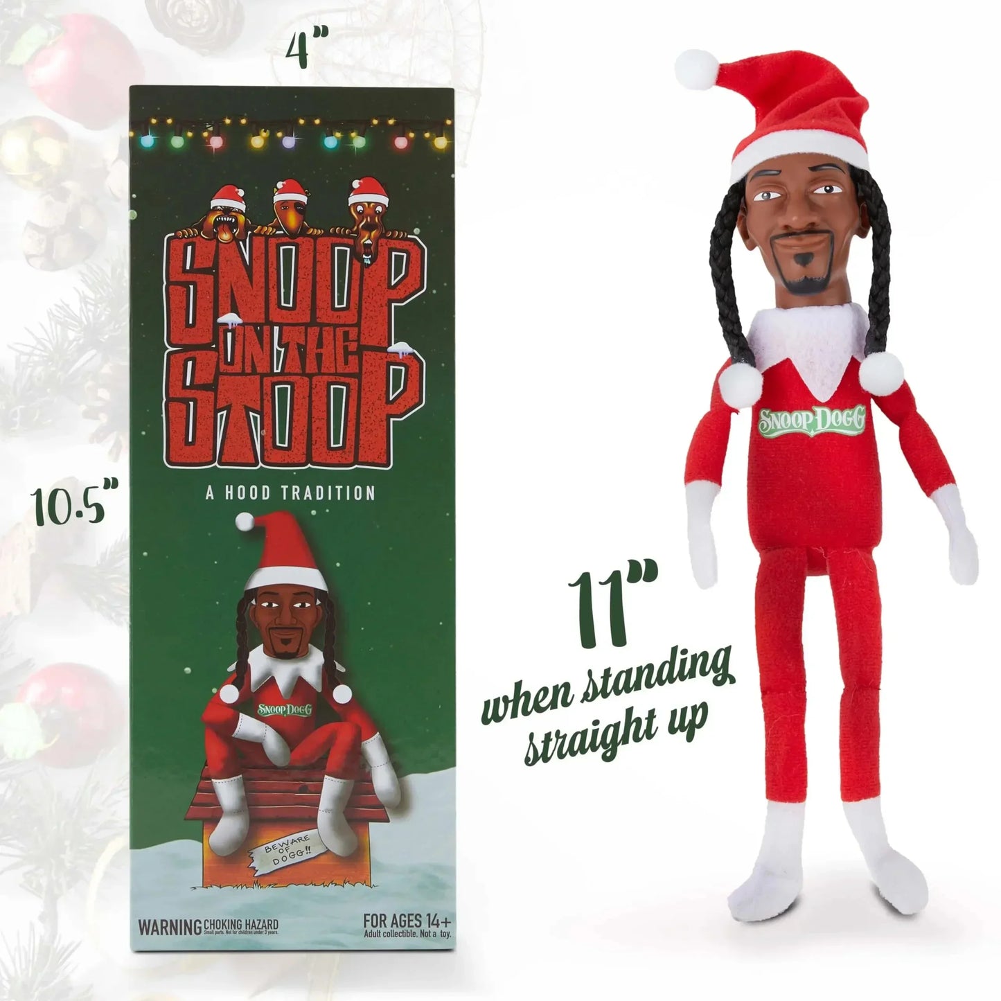 New Snoop Dogg Snoop on a Stoop Christmas Elf Doll Plush Toys Children Christmas Gift