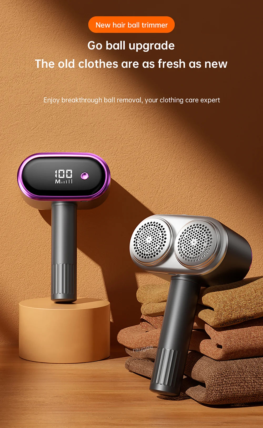 Electric Clothes Lint Remover Hair Ball Trimmer USB Lint Shaver With Double Motor High-Speed Clothes Pellet Fluff Remover