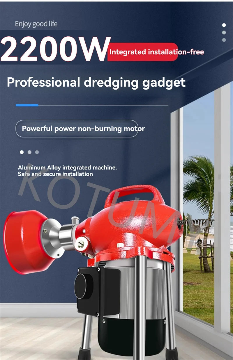 Automatic Cleaning Tool Pipeline Unclogging Machine Toilet Unclogging Blockage Unclogging Sewer Cleaning