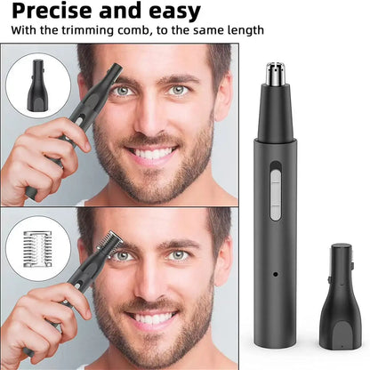 MINI Electric Nose Ear Hair Trimmer for Men Painless Rechargeable Sideburns Eyebrows Beard 3 in 1 Hair Clipper Shaver