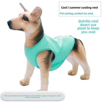 Summer Pet Dog Cooling Vest  Heat Resistant Cool Dogs Clothes Breathable Sun-proof Clothing for Small Large Dogs Outdoor Walking