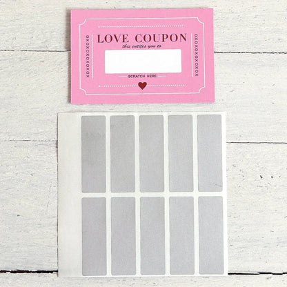 Scratch-Off Love Coupons, 10 Pieces, DIY Valentine's Day Love Coupons, Creative Birthday Gifts for Boyfriends