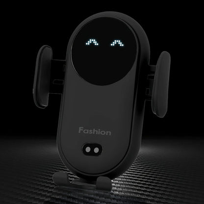 Wireless Car Charger with Auto-Clamping Phone Holder - USB-Powered, Fast Charging, with Type-C Cable, Wireless Phone Charger