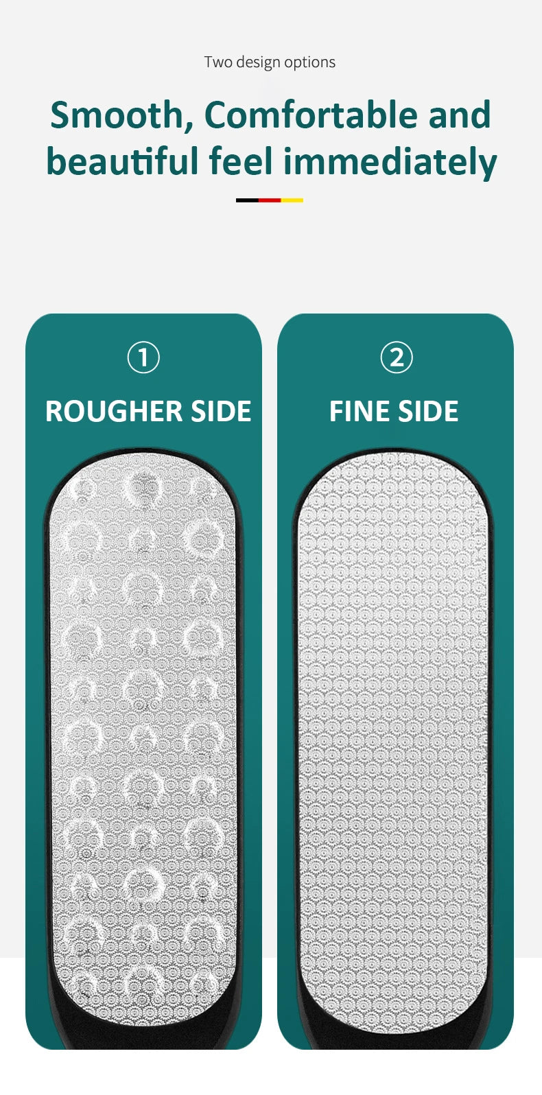 High-Quality 304 Stainless Steel Foot File Double Sided Callus Remover For Dead Skin Professional Pedicure Tools Callous Scraper