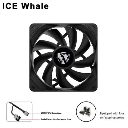 ICE Whale IW-12025 120mm Cooling Fan 4Pin PWM Temperature Control 2000RPM High air volume Mute CPU Cooler Radiators PC Case Fan