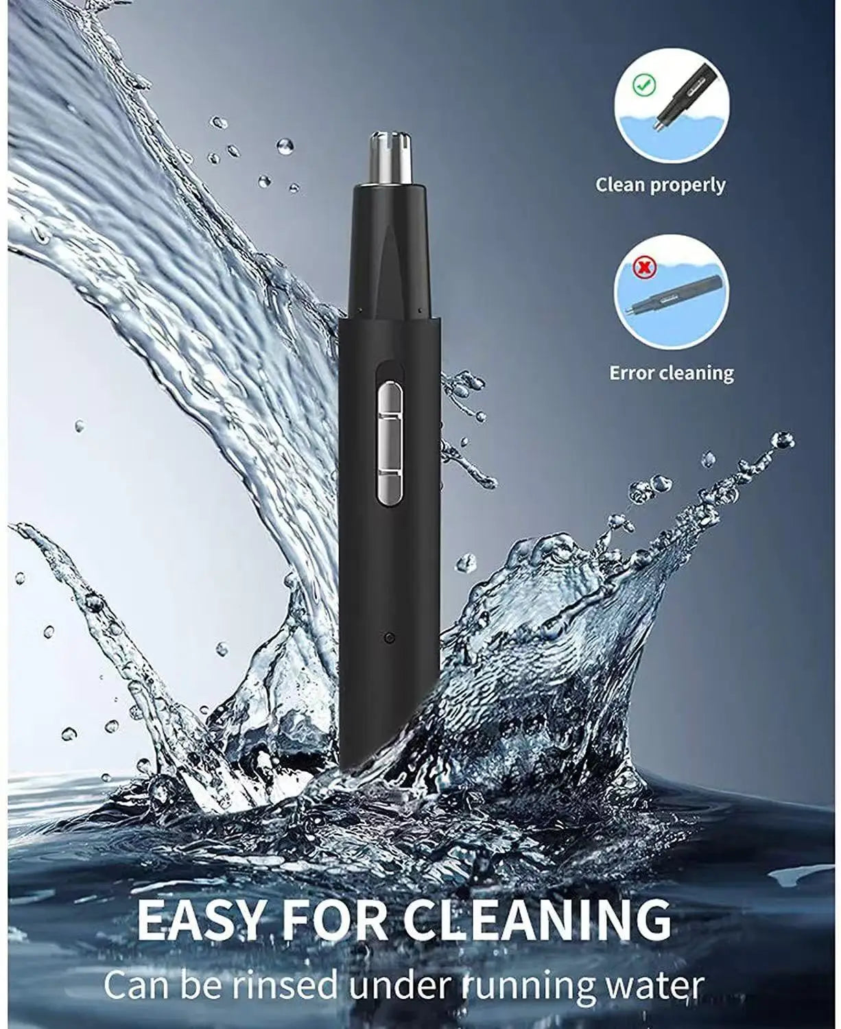 MINI Electric Nose Ear Hair Trimmer for Men Painless Rechargeable Sideburns Eyebrows Beard 3 in 1 Hair Clipper Shaver