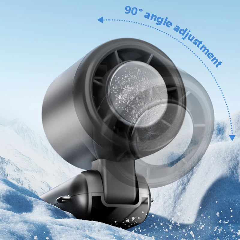 Lenovo Ice Cooling Fan 100 Speeds Turbo Handheld Portable USB Desk Fan Foldable/Hangable for Outdoor Fast Chill Ice Compress