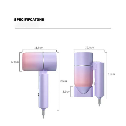 Portable Mini  Folding Hairdryer 220V-240V 750W with Carrying Bag Hot Air Anion Hair Care for Home Travel Hair Dryer Blow Drier