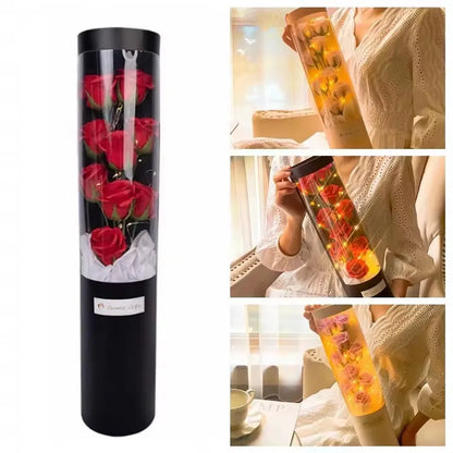 Charming Rose Bouquet Soap Flower Gift Box Perfect Gift for Valentine's Day Wedding & Engagement Unique Home Decor Accents