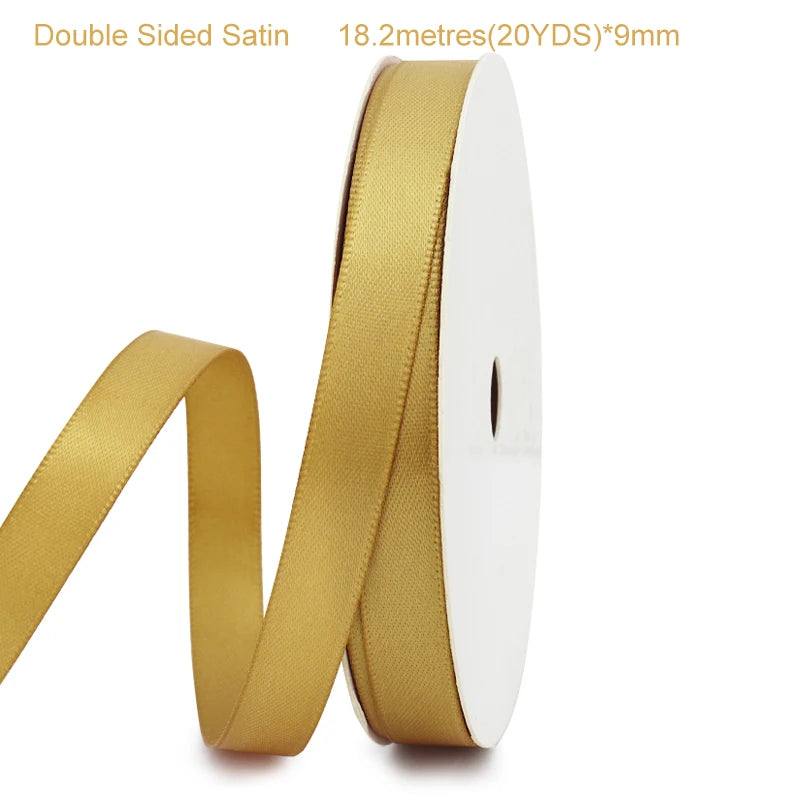 Gold Series Ribbon Birthday Happy Cake Baking Gift Decoration Flower Bundle Packaging Valentine's Day Wedding Party