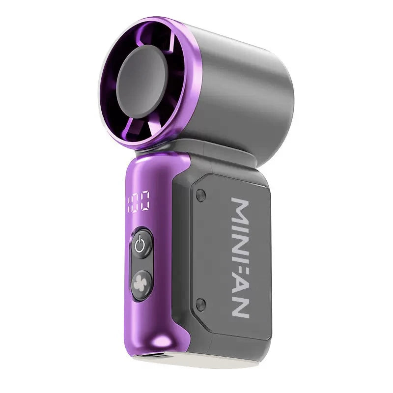 Portable handheld small fan, pocket portable fan, USB charging mini bladeless electric fan, suitable for outdoor and travel use