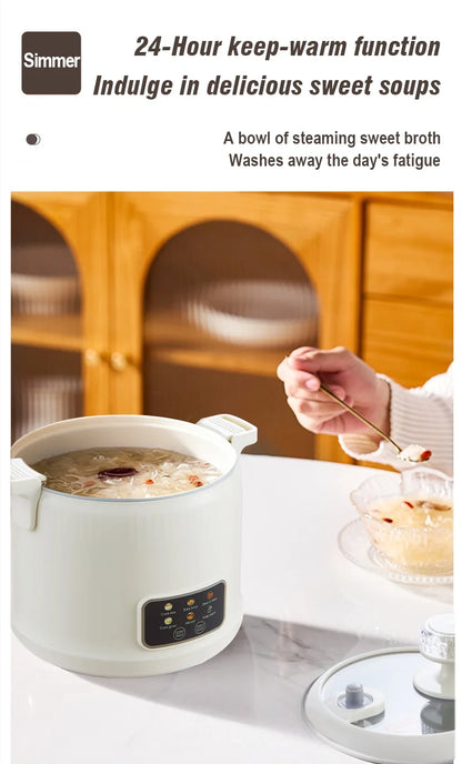 Electric Rice Cooker for 1-2 People, Multifunctional Household Hot Pot, Porridge, 1.8L Micro Pressure Rice Cooker soup making