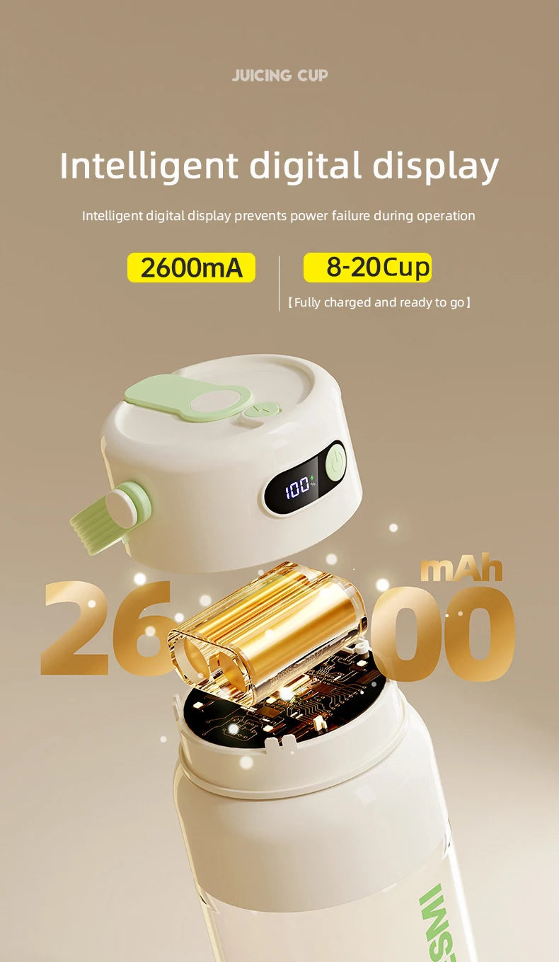 1000ML Portable Blender USB Electric Juicer Fruit Mixers Fruit Home Smoothies Mixer Multifunctional Juice Maker Machine Blender