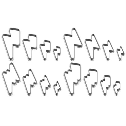 Four Specifications Cartoon Nature Graphics Super Lightning,Plastic Mold,Cake Fondant Tools,Cookie Sushi and Fruits Cutters