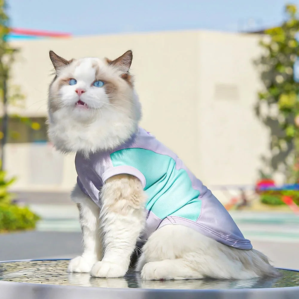 Dog Cooling Vest Shirts Breathable Cool Jacket Sun Protection Puppy Dog Cool Shirt for Outdoor Walking Training Hiking on Summer