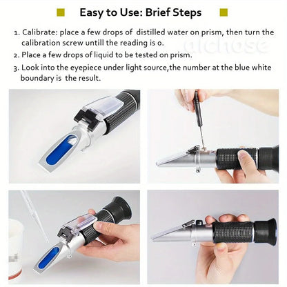 Pet Health Refractometer - Animal Clinical Tool for Urine SG & Serum Protein Levels, Ideal for Dogs, Cats & Large Animals