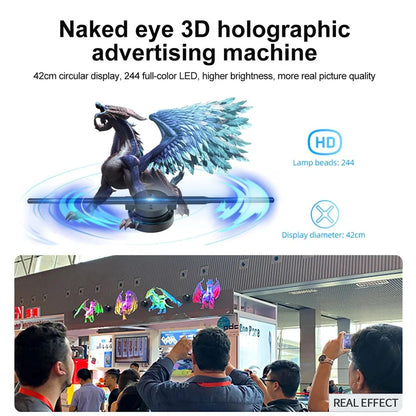 3D Hologram Fan 3D Holographic Projector Advertising Display Light HD Holographic Projector Stores Bars Party Xmas Halloween