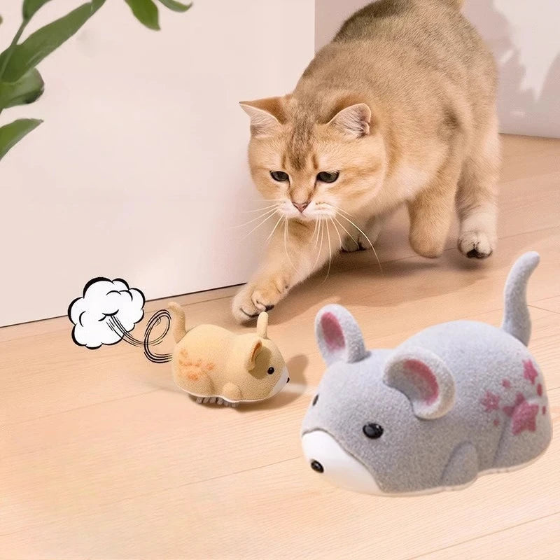 Electric Mouse Cat Toy Kitten Self-Playing Smart Movement Pet Toys Fast Moving Interactive Cat Toy Supplies