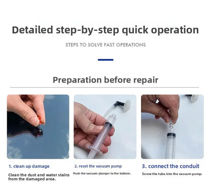 Car Glass Repair Kit - Removes Scratches, Fixes Windscreen Cracks for Cars/Trucks/Motorcycles, Auto Glass Recovery Set