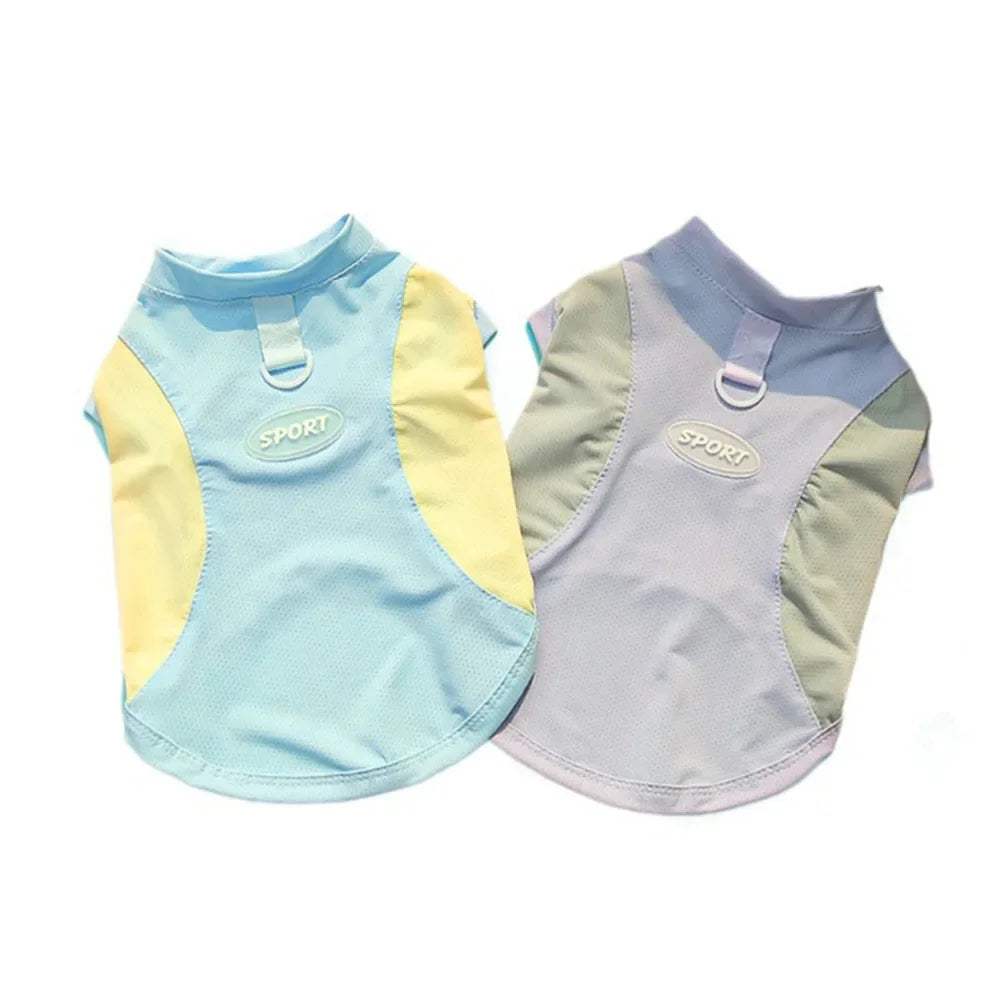 Dog Cooling Vest Shirts Breathable Cool Jacket Sun Protection Puppy Dog Cool Shirt for Outdoor Walking Training Hiking on Summer
