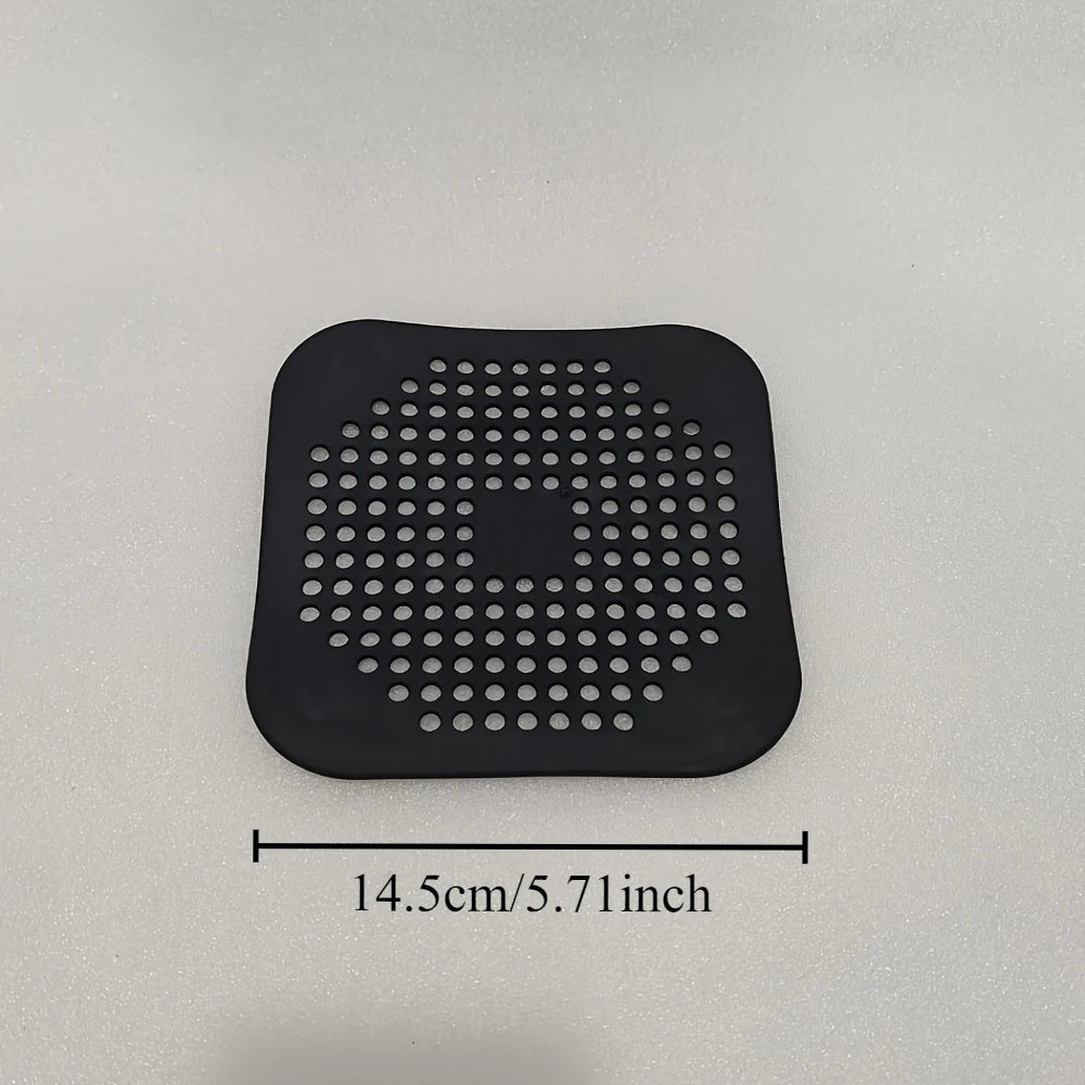 Drain Cover - No Drill Hair Catcher for Sink/Bathtub/Shower, Fine Mesh Waterproof Filter with Suction Cups Kitchen Accessories