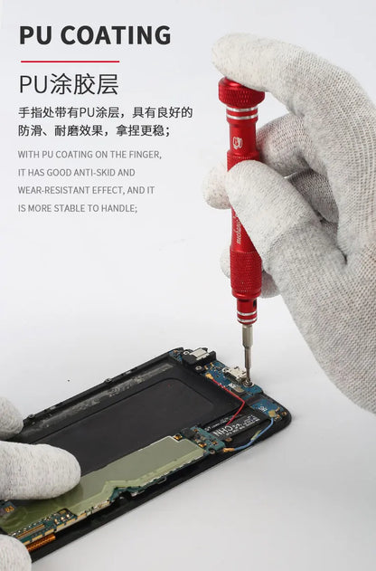 MECHANIC AS02 Carbon Fiber Anti-static Gloves Elasticity Non-Slip PU Coating Layer Protective Glove Electronic Repair Hand Tools