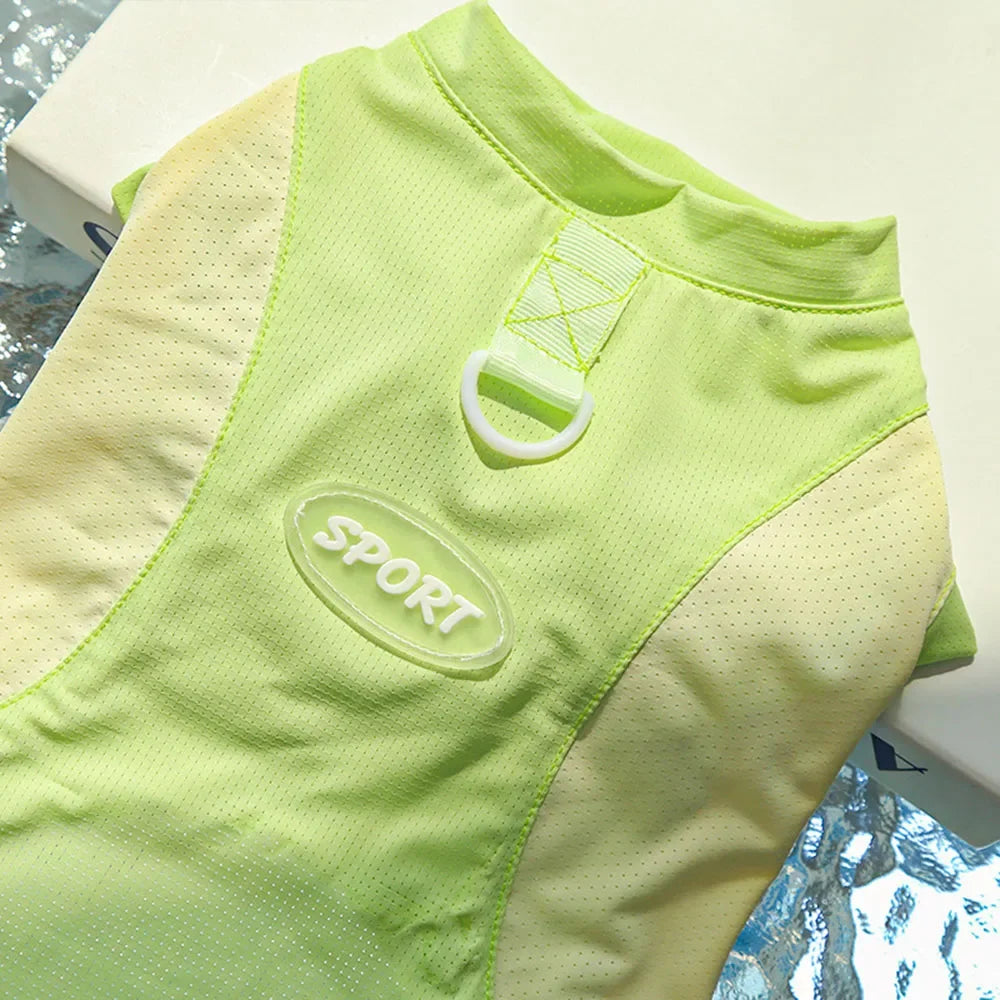 Dog Cooling Vest Shirts Breathable Cool Jacket Sun Protection Puppy Dog Cool Shirt for Outdoor Walking Training Hiking on Summer