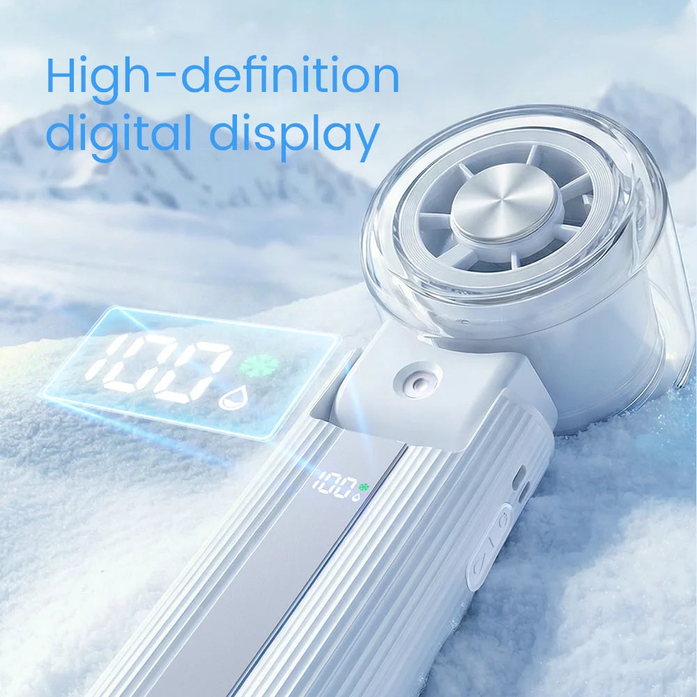 Foldable misting fan