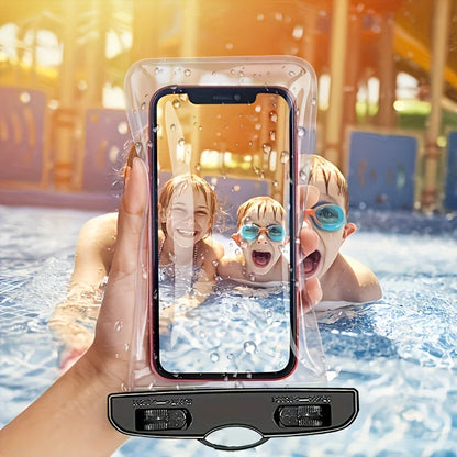 Waterproof phone pouch silicone seal detail