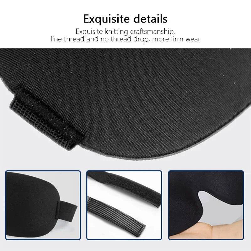 3D Contoured Sleep Mask 100% Light Blocking Eye Mask Ultra-Soft Skin-Friendly Material Breathable Eye Cover For Rest Travel Yoga