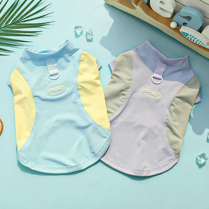 Dog Cooling Vest Shirts Breathable Cool Jacket Sun Protection Puppy Dog Cool Shirt for Outdoor Walking Training Hiking on Summer