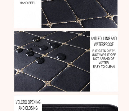 Car Trunk Organizer Box Large Capacity Auto Multiuse Tools Storage Bag Stowing Tidying Leather Folding For Emergency Storage Bo