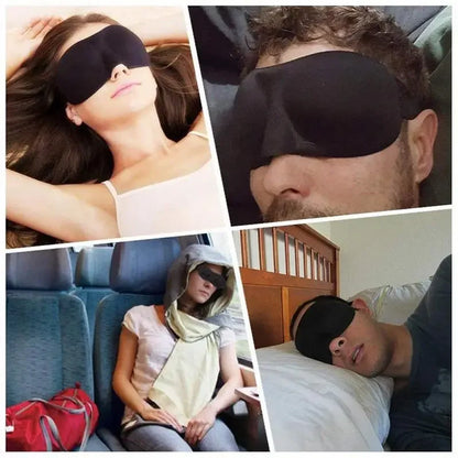 3D Contoured Sleep Mask 100% Light Blocking Eye Mask Ultra-Soft Skin-Friendly Material Breathable Eye Cover For Rest Travel Yoga