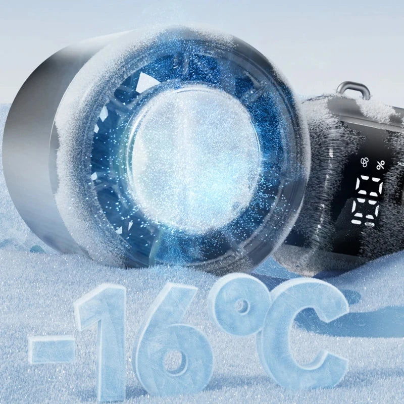 Ice Cooling Handheld Fan High speed  multiple gears Turbo Portable USB Desk Fan Foldable/Hangable Fast Chill Ice Compress