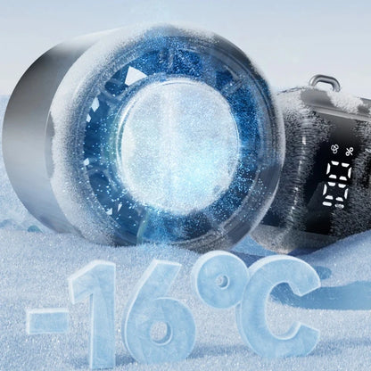 Ice Cooling Handheld Fan High speed  multiple gears Turbo Portable USB Desk Fan Foldable/Hangable Fast Chill Ice Compress