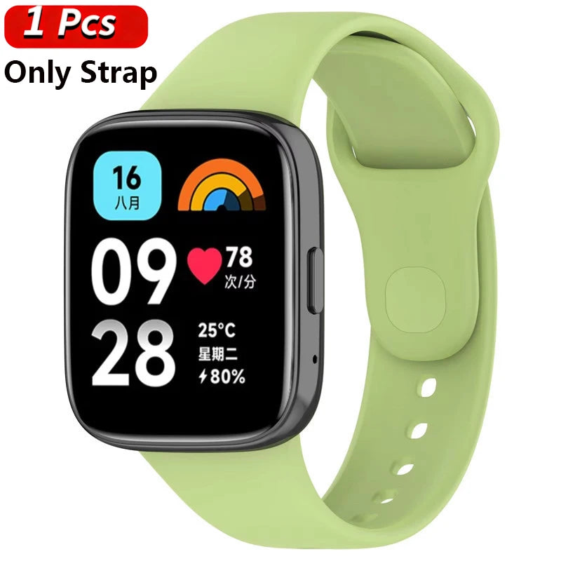 Silicone Strap+Case for Xiaomi Redmi Watch 3 Active band smartwatch Accessories Sport Bracelet For Redmi watch3 Active/Lite Case