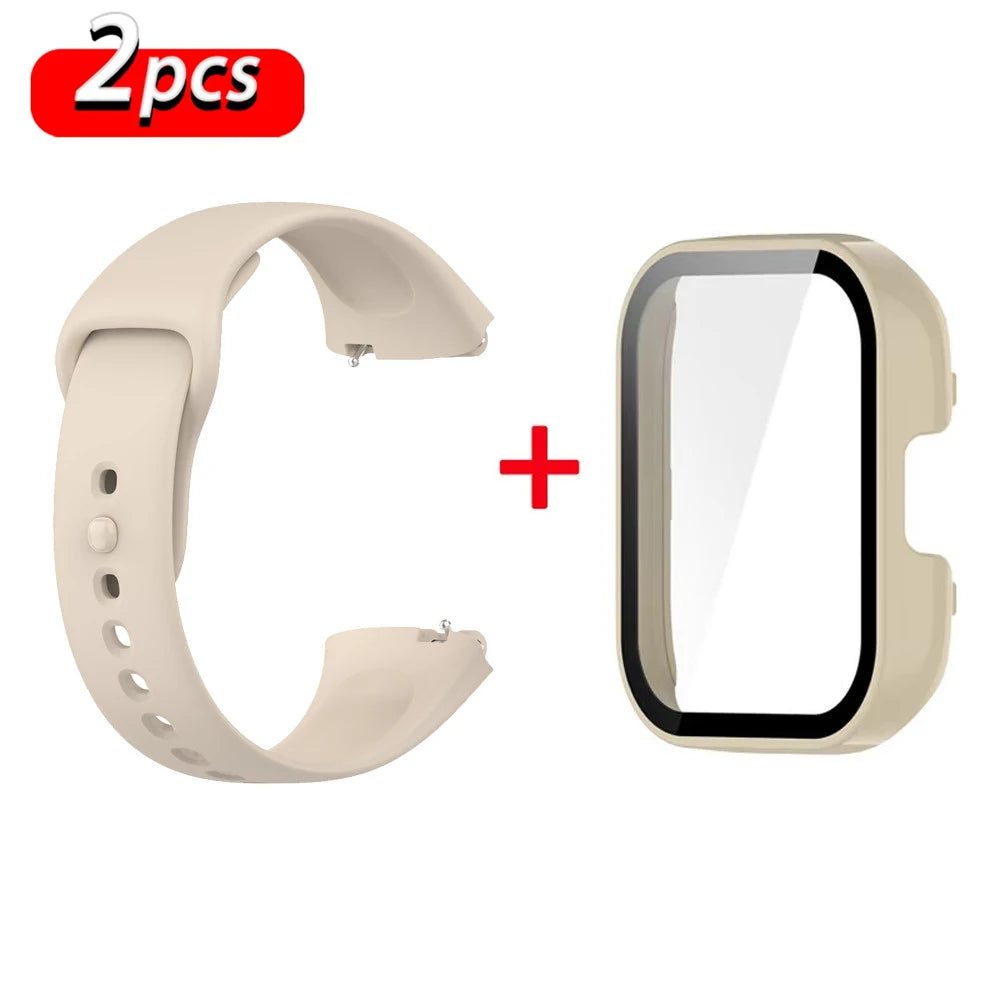 Silicone Strap+Case for Xiaomi Redmi Watch 3 Active band smartwatch Accessories Sport Bracelet For Redmi watch3 Active/Lite Case