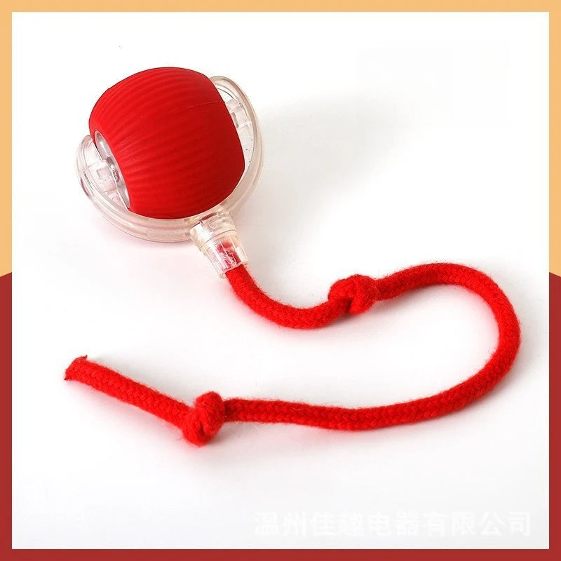 Dog and cat toys, ball, durable, self-entertainment, with rope, cat teaser ball, pet supplies, jumping ball, thud pet toys