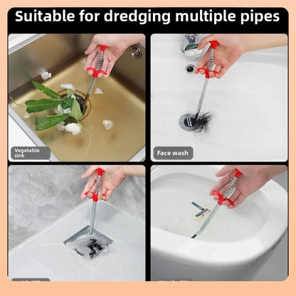 Opens Clogging of Sewage Pipe Cleaning Tool Drain Unclogger Professional Pipe Plunger Drain Clog Remover Clogged Toilet Cleaner