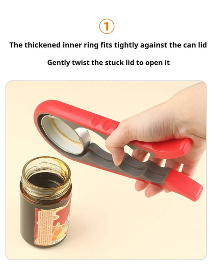 4 in 1, 1pc Non-Slip Grip Multi-Purpose Can Opener for Beer Bottles and Home Kitchen Use