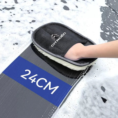 Car Styling Wool Soft Car Washing Gloves Cleaning Brush Accessories For Citroen C1 DS3 C2 C3 Vts C4 Saxo C4L C5 C6 C8 Xsara