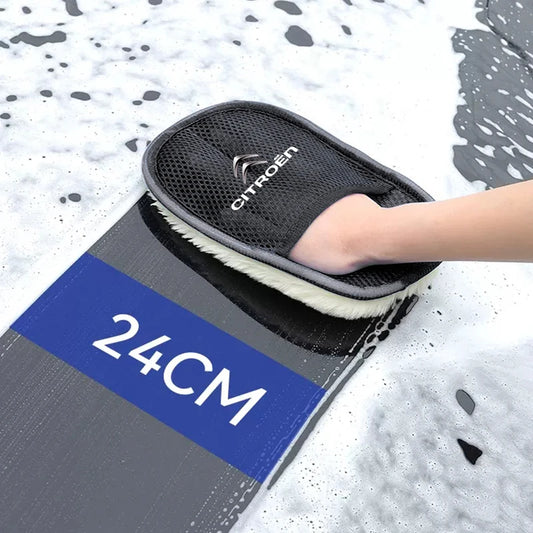Car Styling Wool Soft Car Washing Gloves Cleaning Brush Accessories For Citroen C1 DS3 C2 C3 Vts C4 Saxo C4L C5 C6 C8 Xsara