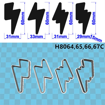 Four Specifications Cartoon Nature Graphics Super Lightning,Plastic Mold,Cake Fondant Tools,Cookie Sushi and Fruits Cutters