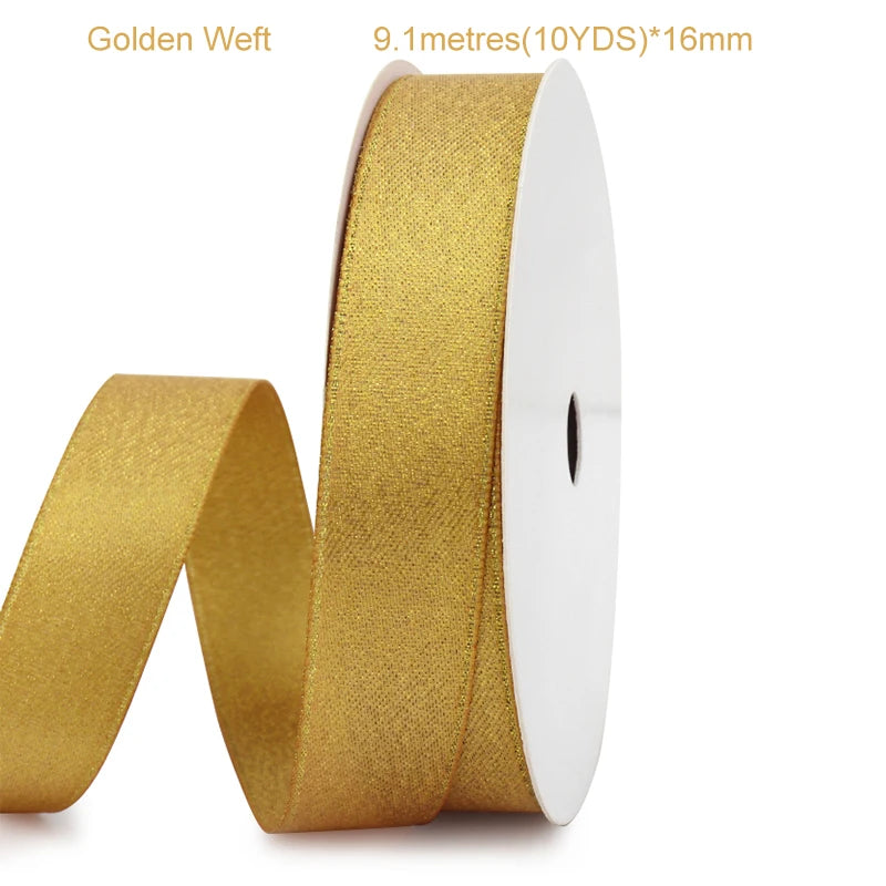 Gold Series Ribbon Birthday Happy Cake Baking Gift Decoration Flower Bundle Packaging Valentine's Day Wedding Party
