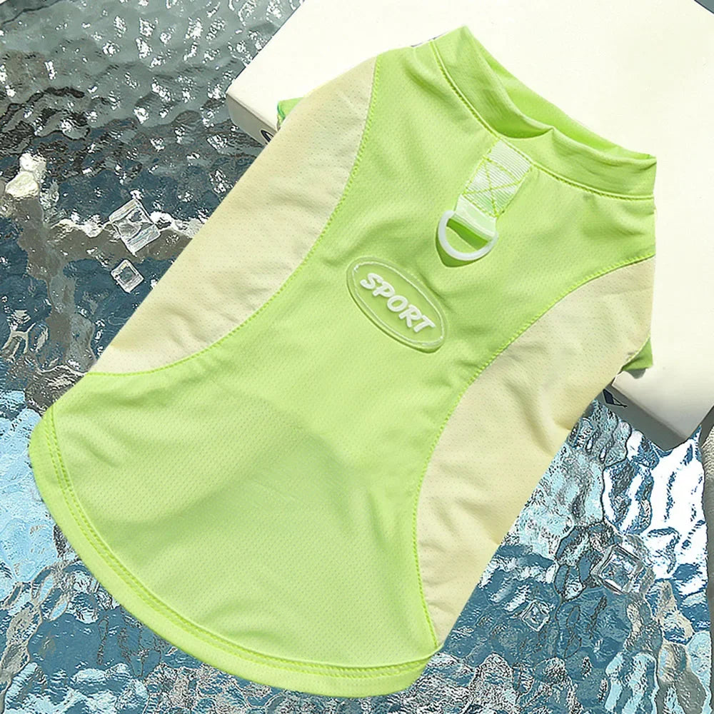 Dog Cooling Vest Shirts Breathable Cool Jacket Sun Protection Puppy Dog Cool Shirt for Outdoor Walking Training Hiking on Summer