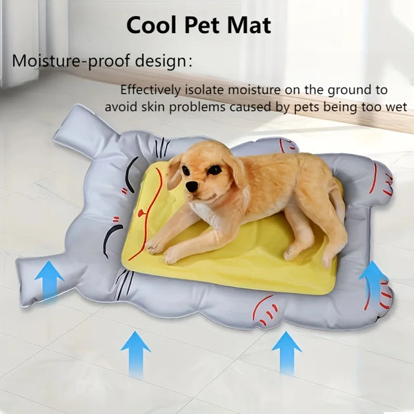 Self-cooling gel pet mat for dogs and cats