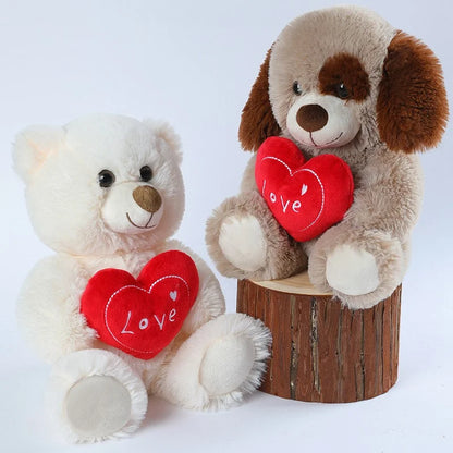 Love Bear Stuffed Animal, Holding Love Heart Plush Bears, I Love You Mom, Valentine's Day Gift, Love Gift for Mom, Girlfriends
